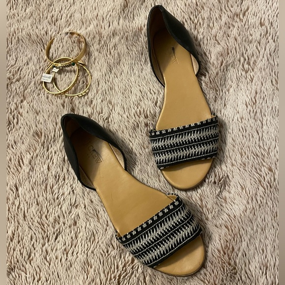 Morgan Woven Peep-toe D'Orsay Flats - Picture 8 of 9